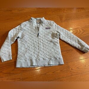 Vineyard Vines Light Gray Quilted Half-Zip Pullover